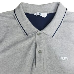 BMW Gray Short-Sleeve Polo Shirt Size XXL